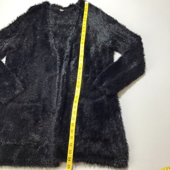 Free People Black Faux Fur Fuzzy Cardigan - Picture 8 of 11